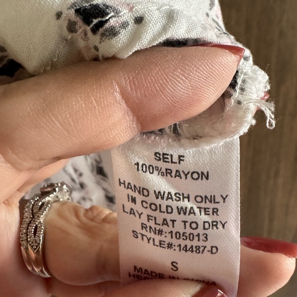 Savanna Jane Embroidered Peasant Blouse with Embroidered Quarter Bell Sleeves - Picture 6 of 6